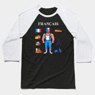 Francais: Masked Man Baseball T-Shirt